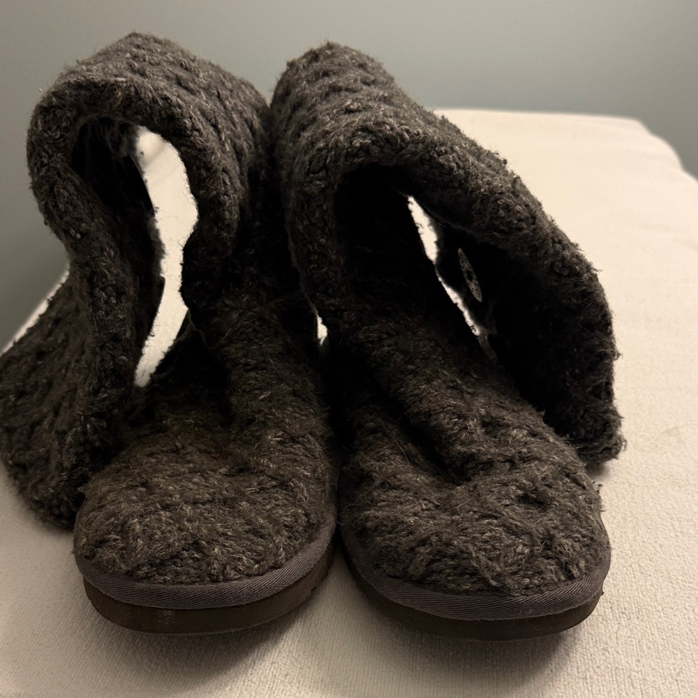 UGG Women's Charcoal Grey Sweater Boots